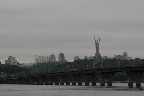 Mother Motherland statue watches over Kyiv